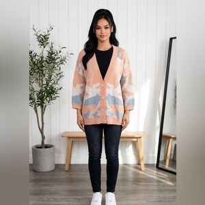 POL OVERSIZED Vneck button down front sweater cardigan Women’s size Small